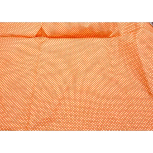 Vintage VIP Fabric, Cranston Print Works Cloth, Coral with White Open Circles - Picture 1 of 2
